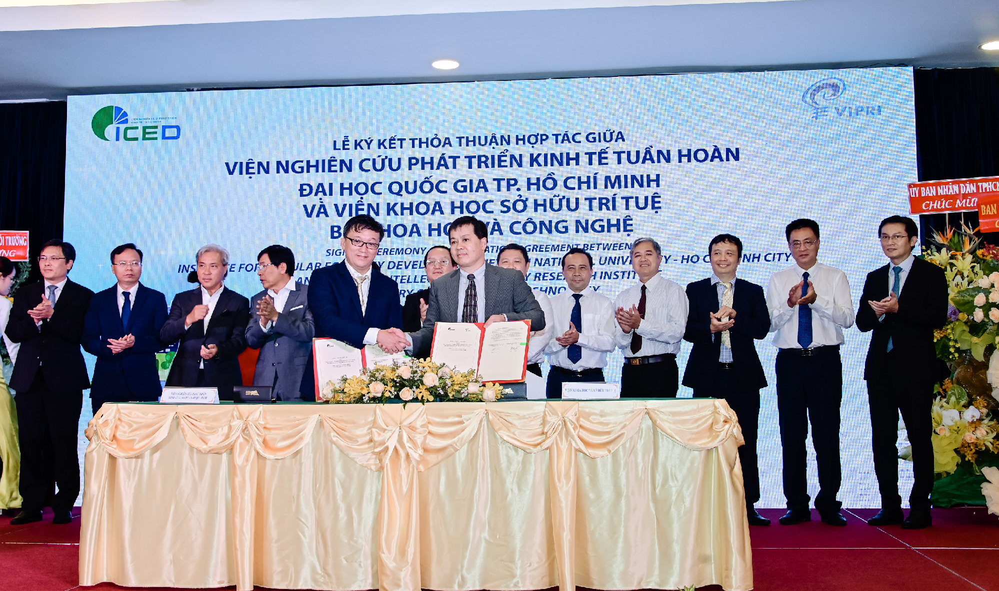 Viện Khoa học sở hữu trí tuệ ký kết Thỏa thuận hợp tác với Viện Nghiên cứu Phát triển Kinh tế tuần hoàn, Đại học Quốc gia TP. Hồ Chí Minh